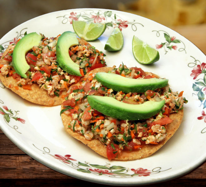 2 tostadas ceviche